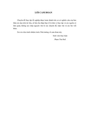 Chuyên đề thực tập tốt nghiệp giải pháp thúc đẩy xuất khẩu hàng thủ công mỹ nghệ của tổng công ty thương mại hà nội