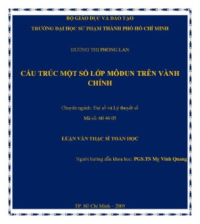 Luận văn thạc sĩ cấu trúc một số lớp môđun trên vành chính
