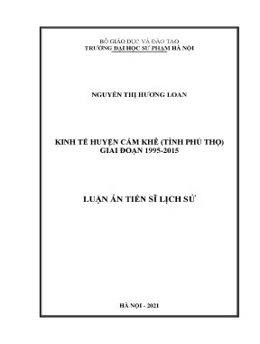 Luận án tiến sĩ kinh tế huyện cẩm khê tỉnh phú thọ