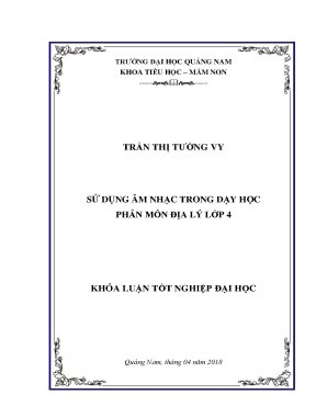 Sử dụng âm nhạc trong dạy học phân môn địa lý ở lớp 4