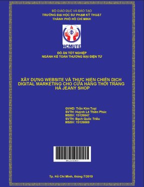 Đồ án hcmute xây dựng website và thực hiện chiến dịch digital marketing cho cửa hàng thời trang hà jeany shop