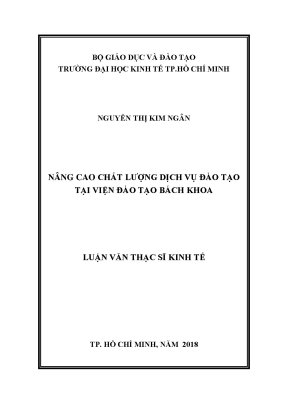 Luận văn thạc sĩ nâng cao chất lượng dịch vụ đào tạo tại viện đào tạo bách khoa bke