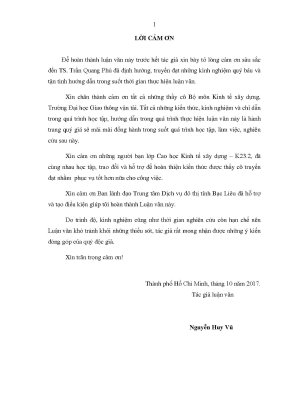 Hoàn thiện công tác thanh quyết toán vốn đầu tư dự án hoàn thành sử dụng nguồn vốn ngân sách nhà nước tại trung tâm dịch vụ đô thị tỉnh bạc liêu luận văn thạc sỹ chuyên ngành kinh tế xây dựng