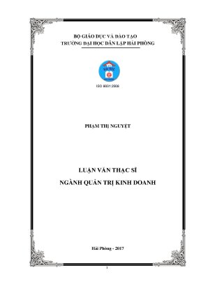 Luận văn thạc sĩ một số biện pháp nâng cao chất lượng đào tạo nghề tại trường cao đẳng nghề công nghiệp hải phòng