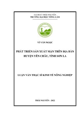 Luận văn thạc sĩ phát triển sản xuất mận trên địa bàn huyện yên châu tỉnh sơn la