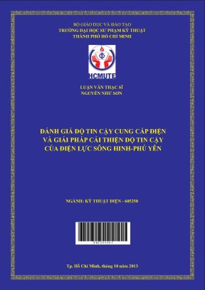 Luận văn thạc sĩ hcmute đánh giá độ tin cậy cung cấp điện và giải pháp cải thiện độ tin cậy của điện lực sông hinh phú yên