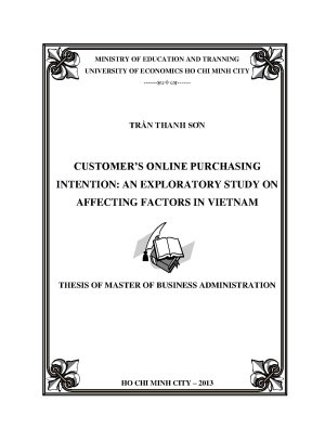 Luận văn thạc sĩ customers online purchasing intention an exploratory study on affecting factors in vietnam