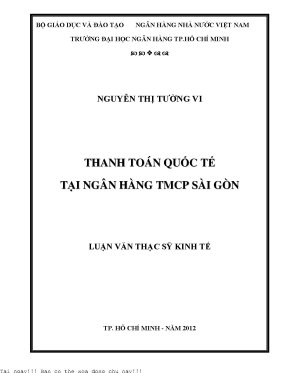 Thanh toán quốc tế tại ngân hàng tmcp sài gòn luận văn thạc sĩ kinh tế