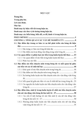 Luận án tiến sĩ giáo dục học nghiên cứu hệ thống bài tập phát triển sức bền chuyên môn cho nữ vận động viên bóng đá lứa tuổi 16 17 thành phố hà nội