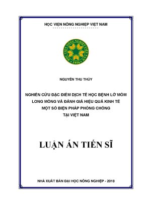 Luận án tiến sĩ nông nghiệp nghiên cứu đặc điểm dịch tễ học bệnh lở mồm long móng và đánh giá hiệu quả kinh tế một số biện pháp phòng chống tại việt nam