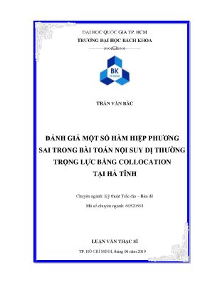 Luận văn thạc sĩ kỹ thuật trắc địa bản đồ đánh giá một số hàm hiệp phương sai trong bài toán nội suy dị thường trọng lực bằng collocation tại hà tĩnh