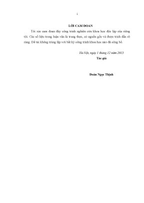 Luận văn thạc sĩ kế toán quản trị chi phí sản xuất và tính giá thành sản phẩm tại công ty cổ phần may xuất khẩu việt thái