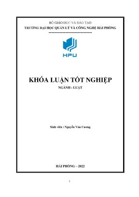Luận văn tốt nghiệp pháp luật về đăng ký kinh doanh và thực tiễn tại hải phòng