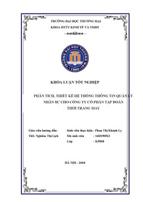 Luận văn phân tích thiết kế hệ th ng thông tin quản trị quan hệ khách hàng cho công ty tnhh nội thất đẹp cá