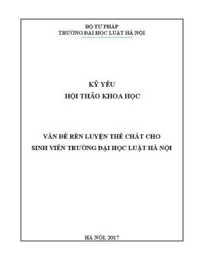 Kỷ yếu hội thảo khoa học vấn đề rèn luyện thể chất cho sinh viên trường đại học luật hà nội