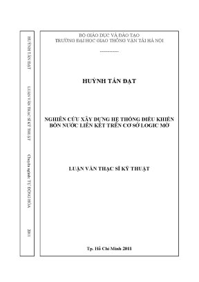 Nghiên cứu xây dựng hệ thống điều khiển bồn nước liên kết trên cơ sở logic mờ luận văn thạc sĩ tự động hóa