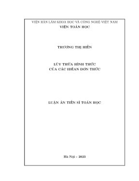 Luận án tiến sĩ toán học lũy thừa hình thức của các iđêan đơn thức