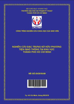 Hcmute nghiên cứu đặc trưng sở hữu phương tiện giao thông tại khu vực thành phố hồ chí minh