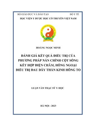 Luận văn thạc sĩ đánh giá kết quả của phương pháp nắn chỉnh cột sống kết hợp điện châm hồng ngoại điều trị đau dây thần kinh hông to