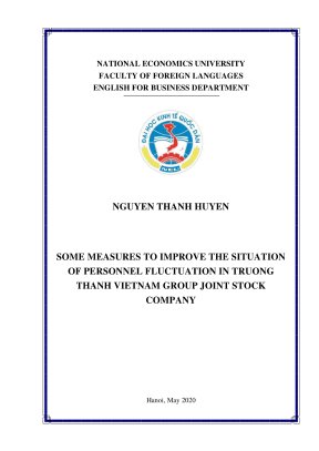 Chuyên đề thực tập some measures to improve the situation of personnel fluctuation in truong thanh vietnam group joint stock company