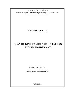 Luận văn quan hệ kinh tế quan hệ quốc tế việt nam nhật bản