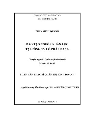 Luận văn thạc sĩ đào tạo nguồn nhân lực tại công ty cổ phần dana full