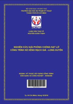 Luận văn thạc sĩ hcmute nghiên cứu giải pháp chống sạt lở công trình kè kênh rạch giá long xuyên