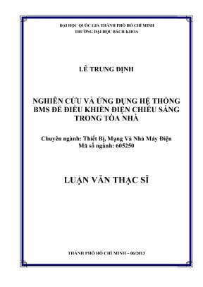 Luận văn thạc sĩ thiết bị mạng và nhà máy điện nghiên cứu và ứng dụng hệ thống bms để điều khiển điện chiếu sáng trong tòa nhà