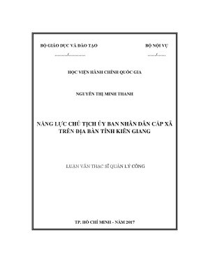 Luận văn thạc sĩ quản lý công năng lực chủ tịch ủy ban nhân dân cấp xã trên địa bàn tỉnh kiên giang